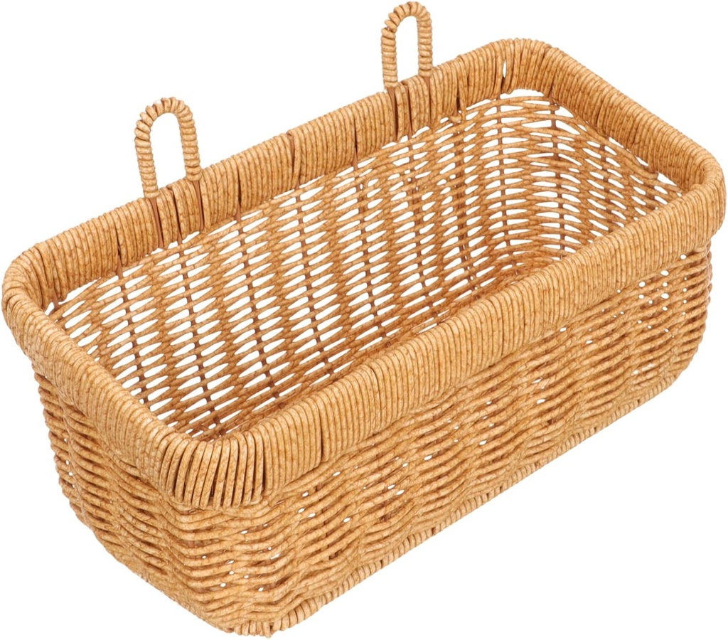 LIFKOME Hanging Wicker Basket Wall-mounted Onion Storage Garlic Ginger Basket Rattan Egg Kitchen Supplies