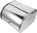 OUNONA Metal Bread Box for Kitchen Countertop Decorative Bread Storage Container for Homes Bakeries Shops Preserves Freshness Lightweight Easy to Move
