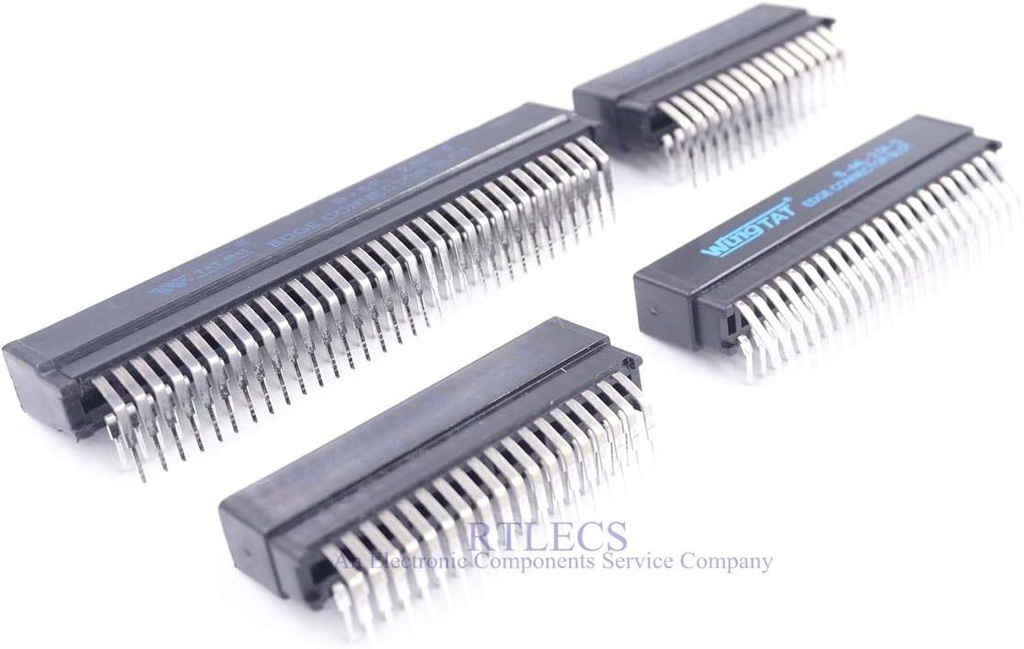 Davitu Electrical Equipments Supplies - 5pcs Edge Connector Slot 2.54 mm Pitch 8 10 12 14 16 20 22 24 26 30 36 44 50 60 62 64 72 Pin PCB Gold Finger Socket Right Angle - (Color: 72 Pin)