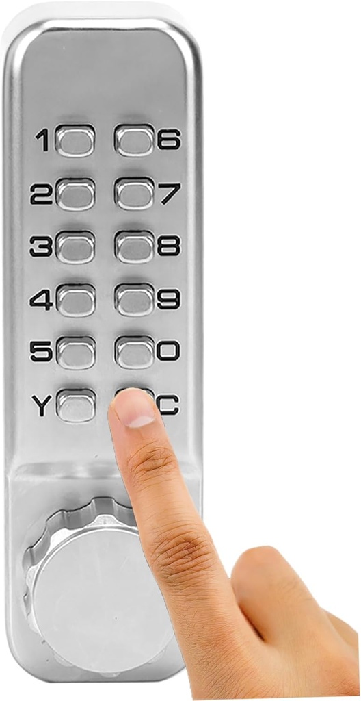 Combination Push Button Door Lock Double Sided Digital Mechanical Lock Keyless Waterproof Entry Door Knob for Home, Hotel, Office