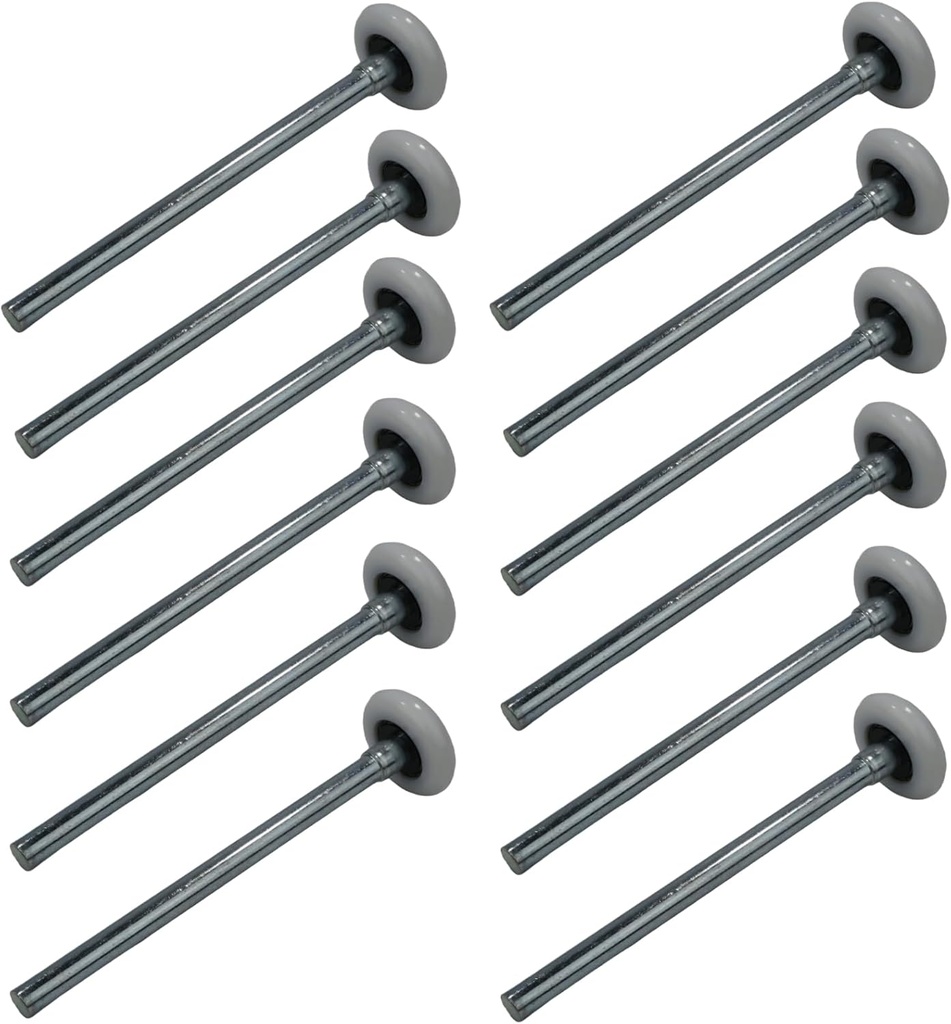 The ROP Shop | (12) Garage Door 2" Nylon Rollers w/Cap 7" Stem 13 Ball Bearing Heavy Duty