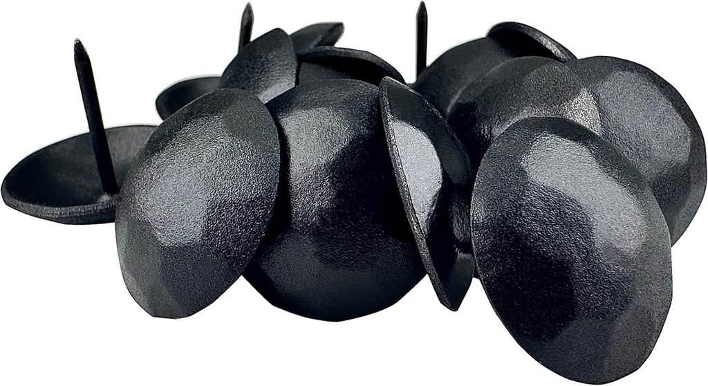 50 Pack - Iron Clavos - Decorative Nails 1 inch - Upholstery Tacks - Antique Accent - Clavos - for Wood Home Improvement, Farmhouse Shutters, Barn Door, Furniture Nails