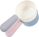 2Pcs Plastic Pet Food Scoops with Comfortable Handles for Dogs and Cats Easy to Clean Measuring Cups for Feeding Wet Dry Food in