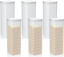 Suclain 6 Pcs Square Cracker Keeper Plastic Saltine Cracker Sleeve Storage Container Tall Spaghetti Baking Soda Container Bread Saver for Airtight Cookie Cereal Fresh Food Holder