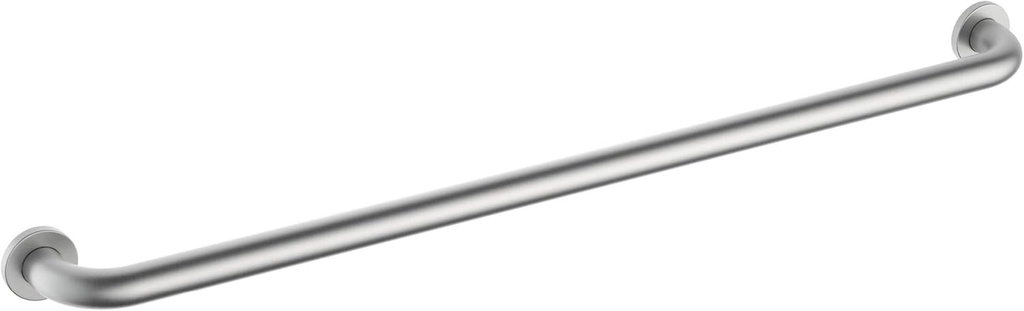 KIBI 36 Inch Stainless Steel Bathroom Safety Grab Bar | Curved Shaped Grab Bar for Bathtubs and Showers, Shower Safety Grab Bars for Seniors, Wall Mounted Anti-Slip Support (Brushed Nickel, KGB1036)