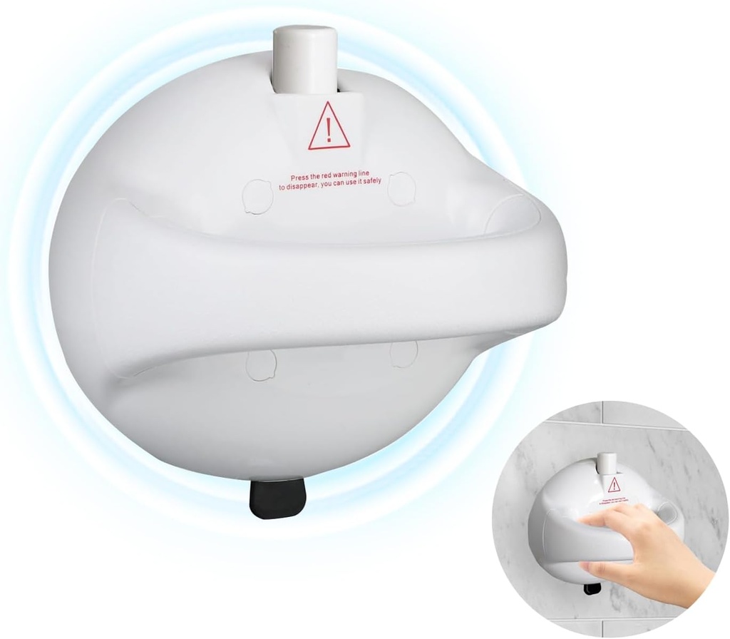 Upgraded Shower Grab Bar, Grab Bars for Bathtubs and Showers, 418 Pounds Extra Strong Suction Shower Handle, Safety Sturdiness Handicap Grab Bars, Shower Handles for Elderly/Seniors, White