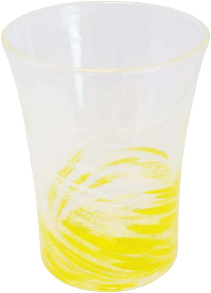 Zanpa 4" Wide Mouth Glass Yellow