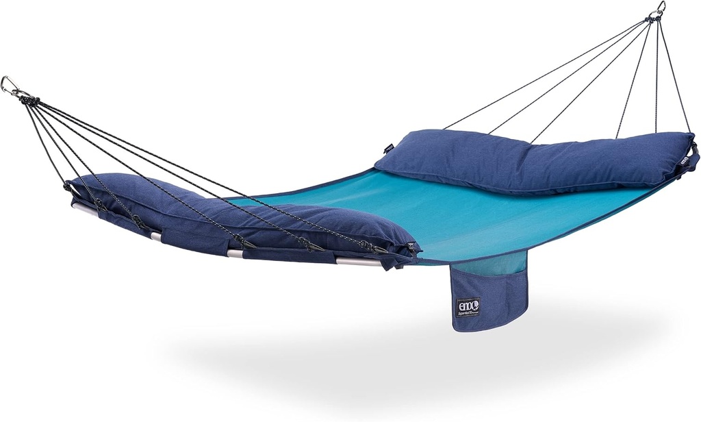 ENO SuperNest SL Hammock - 1 to 2 Person Backyard Hammock - Outdoor Patio Furniture for Backyard, Lawn, or Balcony - Coastal Blue