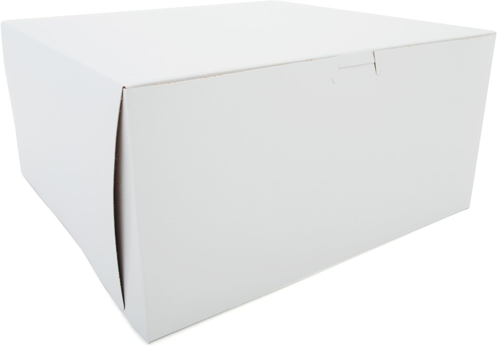 Southern Champion Tray 0989 Premium Clay-Coated Kraft Paperboard White Non-Window Lock Corner Bakery Box, 12" Length x 12" Width x 6" Height, White (Case of 50)