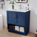 24/30/36 Inch Bathroom Vanities - Easy-to-Install Bathroom Vanities - Modern-Style Vanities with Sink - Bathroom Storage Cabinets, Suitable for Homes & Apartments & Bathrooms & Patios (Blue)
