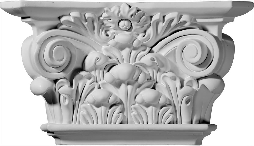 12 1/4"W x 6 7/8"H x 3 1/2"D Acanthus Leaf Capital (Fits Pilasters up to 6 5/8"W x 1 1/8"D)