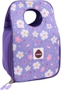 Milkdot Designer Insulated Lunch Bag, Purple, Reusable Cooler Tote for Food & Drinks, Perfect for Women, Men, Boys, Girls, Stylish for kids ages 3+ (Flower)