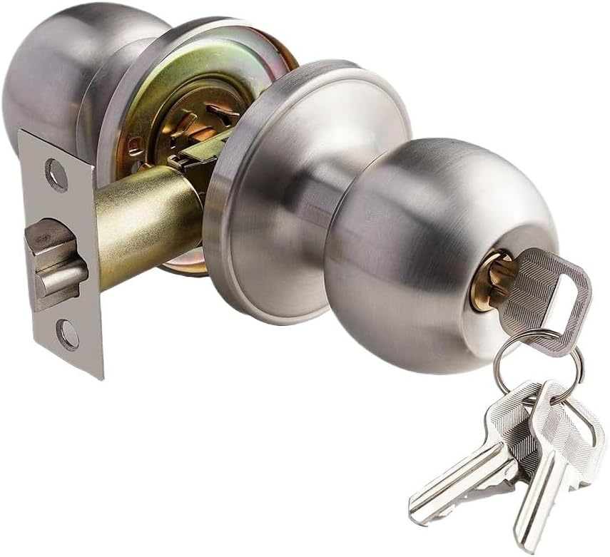 Universal Door Handle Knobs Bathroom Entrance Locks Accessories Bedroom Living Room Lock with Keys Door Lock(1pc)