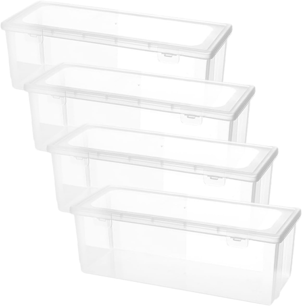 Garneck 4pcs Airtight Sealed Crisper Box Storage Containers for Pantry Food Storage Boxes