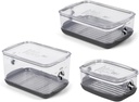 ProKeeper+ by Progressive Stackable Produce ProKeeper Storage Container with Stay-Fresh Vent System (PKS-3PC-Produce+)