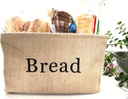 Bread Storage Bin- Burlap basket for keeping Bread, Rolls and other items for Kitchen Counter or Pantry
