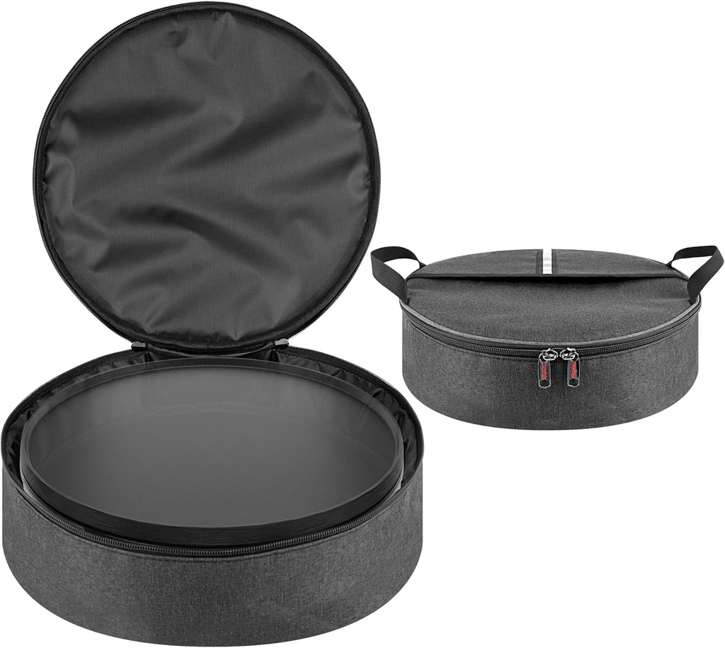 Crepes Maker Storage Bag Compatible with CucinaPro 12" Griddle & Crepe Maker and Most 12-Inch Crepe Makers, 12.5 X 12.5 X 3Inches - Dark Grey