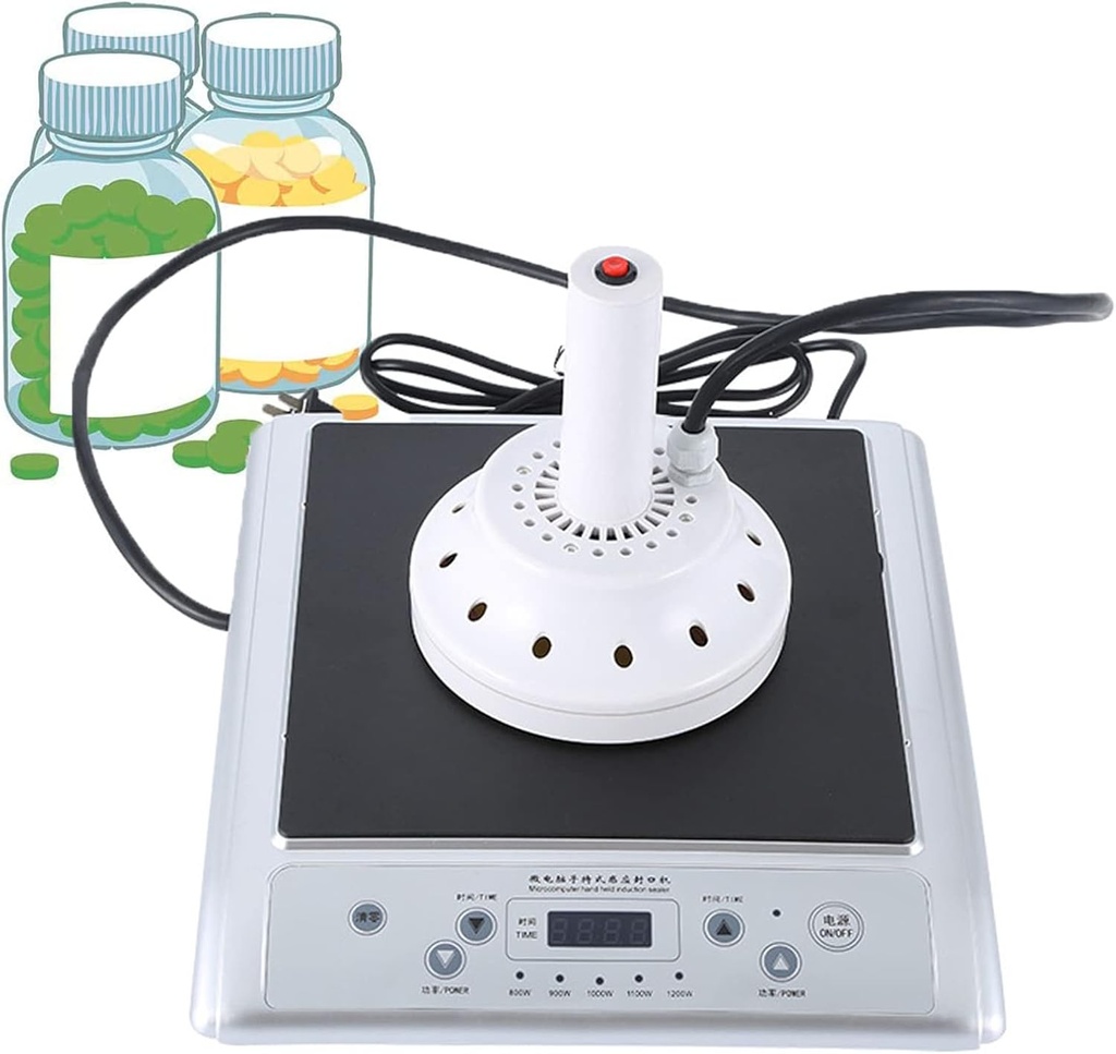 Electromagnetic Induction Sealer, 20-130mm Large Diameter Bottle Cap Sealing Machine, Aluminum Foil Sealing Machine for Plastic Bottles, Glass Bottles