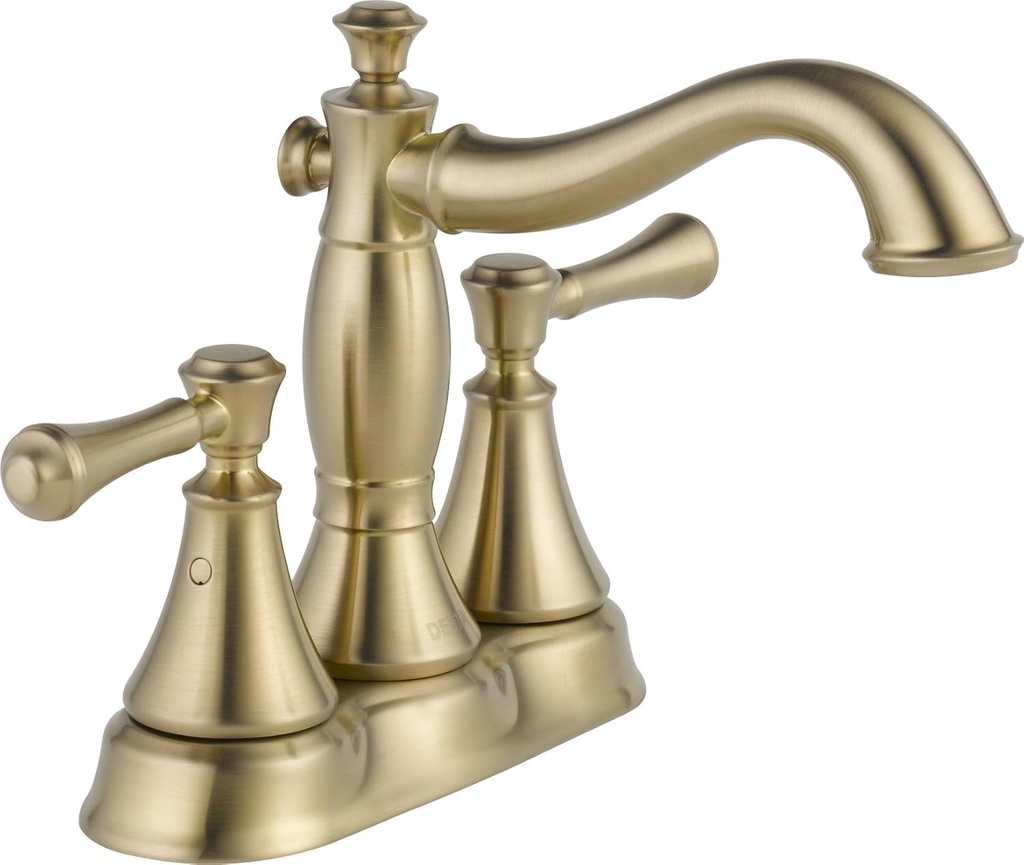 Delta Faucet Cassidy Gold Bathroom Faucet, Centerset Bathroom Faucet, Metal Drain Assembly, Champagne Bronze 2597LF-CZMPU, 5.41 x 6.59 x 5.41 inches
