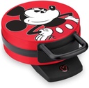Disney Mickey Mouse Waffle Maker by Select Brands - Nonstick Waffle Iron for Fun Mickey-Shaped Waffles - Disney Kitchen Gift - 800 Watts - Red