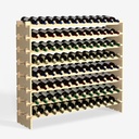 ZenStyle 96 Bottles Wine Rack, 8-Tier Wooden Stackable Wine Cellar Racks, Wine Storage Racks Countertop, Free Standing Wine Bottle Stand Holder Display Shelves
