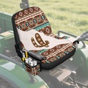 Dreaweet Aztec Cactus Riding Lawn Mower Seat Cover with Pockets Universal Tractor Seat Covers Waterproof Heavy Duty Compatible with Craftsman Cub Cadet Husqvarna John Deere,Zero Turn