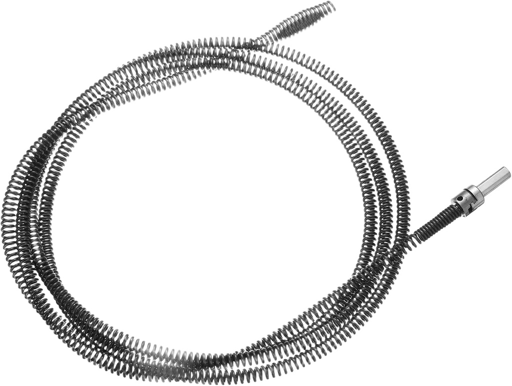 HARFINGTON Drain Cable 2/5" (10mm) Dia. 13.1ft Drain Cleaning Auger Cables with Removable Drill Connector Flexible Spring Unclog Hair for Bathroom Kitchen Toilet Bathtub Sewer Sink