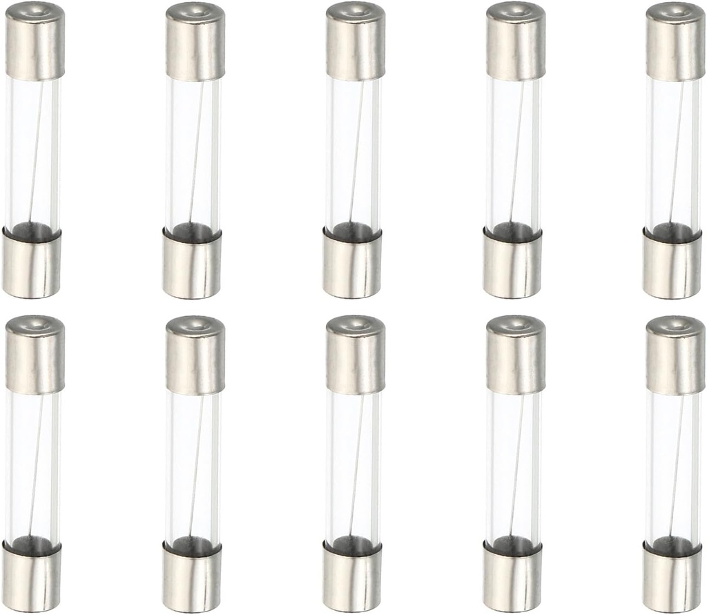 PATIKIL Microwave Cartridge Fuse, 10 Pack 10A 6x30mm Universal Replacement Part for Most Universal Microwave Oven