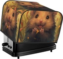 Oven Cover Kitchen Bread Machine Protector,4 Slice Toaster Cover For Home,Fingerprint Coaster Cover,Kitchen Small Appliance,Cute Sunflower Guinea Pig