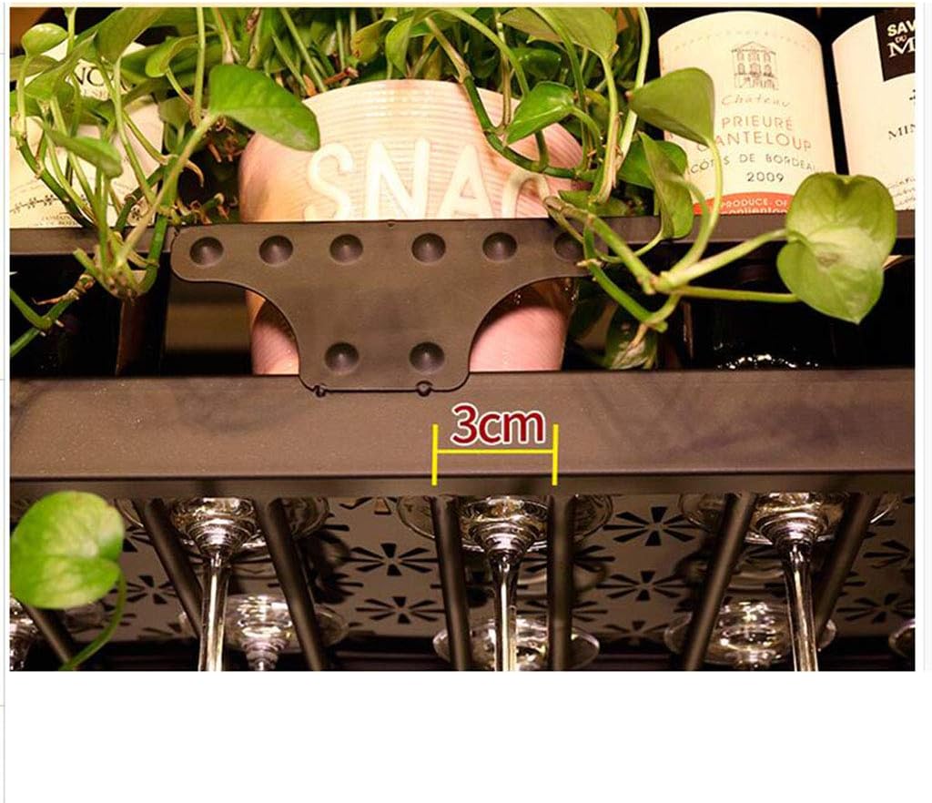 Hanging Wine Holder from Ceiling/Wall Wine Rack for Wine Bottles/Wall Mounted Wine Bottle Rack/Floating Wine Shelf and Glass Rack Set Wall Mounted for Kitchen, Dining Room, Bar, Wine Cellar Decoratio