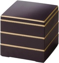 J-kitchens Excursion Bento Box, Made in Japan, 3-Tier, 6.5 Inches, Saiko Kura, Shin Tamubuchi Gold, 7.6 x 7.6 x 7.6 inches (19.4 x 19.4 x 19.2 cm)