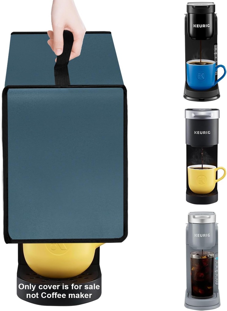 Dust cover for Keurig Single Serve K-Cup Pod Coffee Maker, Heavy Duty Waterproof Coffee Machine Cover for Keurig K-Express, K-Mini and K-Iced Single Serve K-Cup Pod Coffee Maker (Blue)