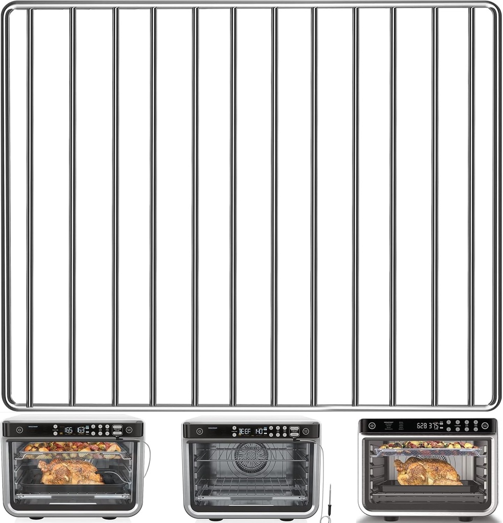GWY Air Fryer Wire Rack for Ninja Foodi 10 in 1 DT251 Digital Convection Toaster Oven, Stainless Steel Air Fryer Replacement Parts Accessories Roasting Steamer Grill Racks Tray