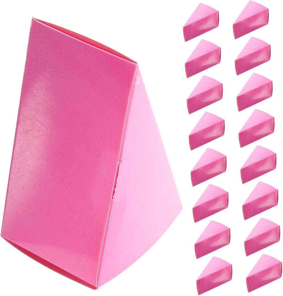 Garneck 50pcs Boxes Practical Sugar Container Lovely Presents Cases Triangle Cake Boxes