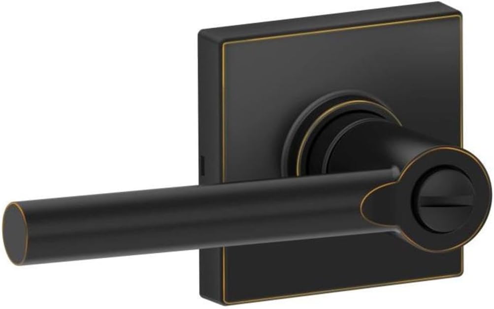 SCHLAGE J40BRW716COL J40-BRW-COL Broadway Privacy Door Lever Set with Decorative Collins Trim (Formerly Dexter)
