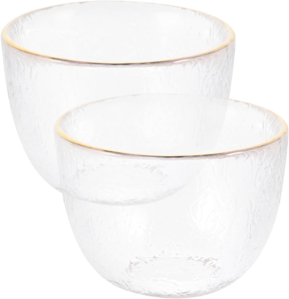 Sake Cup Set,Japanese Sake Cup,2pcs Cup Japanese Dinnerware Set Clear Coffee Cups Vintage Dinnerware Set Coffee Glasses Kungfu Teacup Small Sake Cups Glass Transparent Tea Cup
