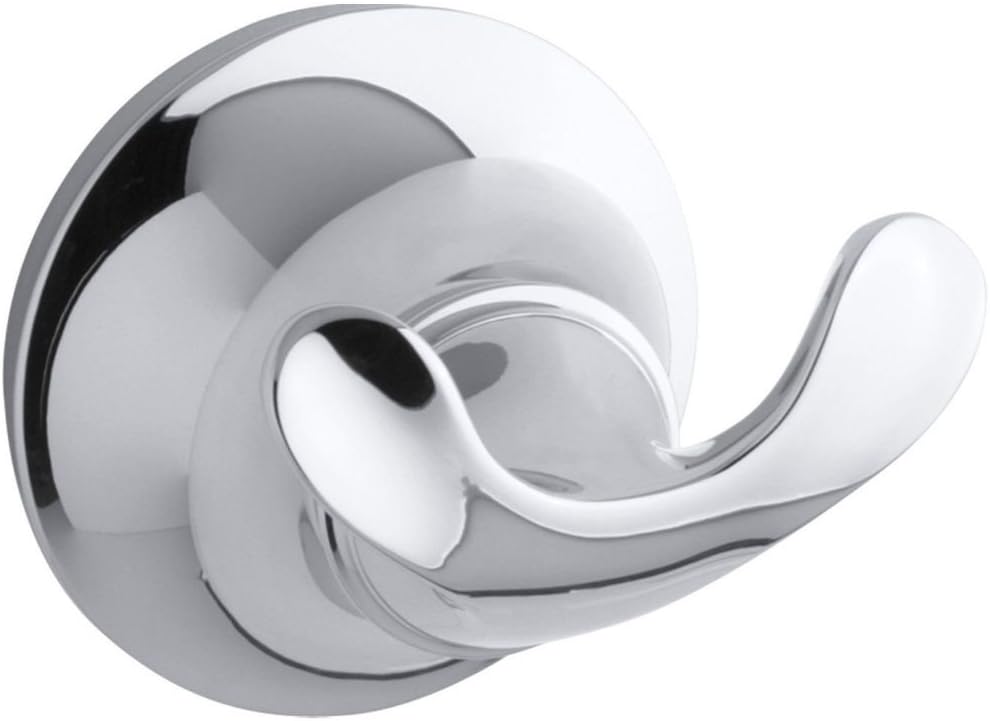 KOHLER K-11375-CP Forté Double Robe Hook, Polished Chrome