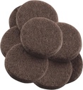 Self-Stick Furniture Round Felt Pads for Hard Surfaces – Protect your Hard Floors from Furniture Scratches, 1-1/2" Walnut Brown, Round (8 Pieces)