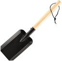 YARNOW Carbon Fire Shovel with Wooden Handle 15.55 Inch Heat Resistant Shovel for Charcoal Ashes and Outdoor Gardening