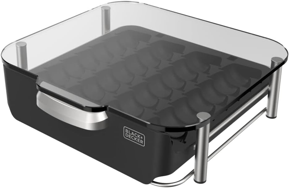 BLACK+DECKER bev by BLACK+DECKER Cocktail Maker Storage Drawer for Bartesian Capsules, Holds up to 36 Bartesian Pods, Sturdy and Stackable Pod Holder (BECS132)