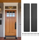 2 Pcs Push Door Plate - 3.3 x 15 Inches Aluminum Door Push Plate Door Kick Plate,1.5mm (1/16 Inch) Thickness,Metal Door Plate with 12 Screws for Door Interior Exterior (Black)