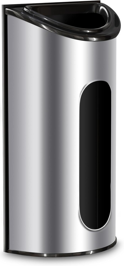 Utopia Kitchen Grocery Plastic Bag Holder and Dispenser Medium, Easy Wall Mount Bag Saver, Stainless Steel, Silver
