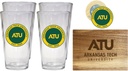 R and R Imports Arkansas Tech University Officially Licensed Kitchen Pack - Wood Cutting Board, 4 Pint Glasses & Magnetic Bottle Opener