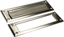 QCAA Soild Brass Mail Slot, with Solid Brass Interior Frame, 8-7/8''X2-7/8" Satin Nickel 1 Pack, Made in Taiwan