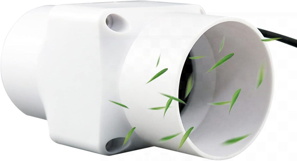 2 Inch Duct Fan Powerful Inline Extractor Fan Abs Plastic Booster Blower 50Mm Indoor Air Circulation Mini Ventilation Fans for Carbon Filter Vents Grow Tents Basements