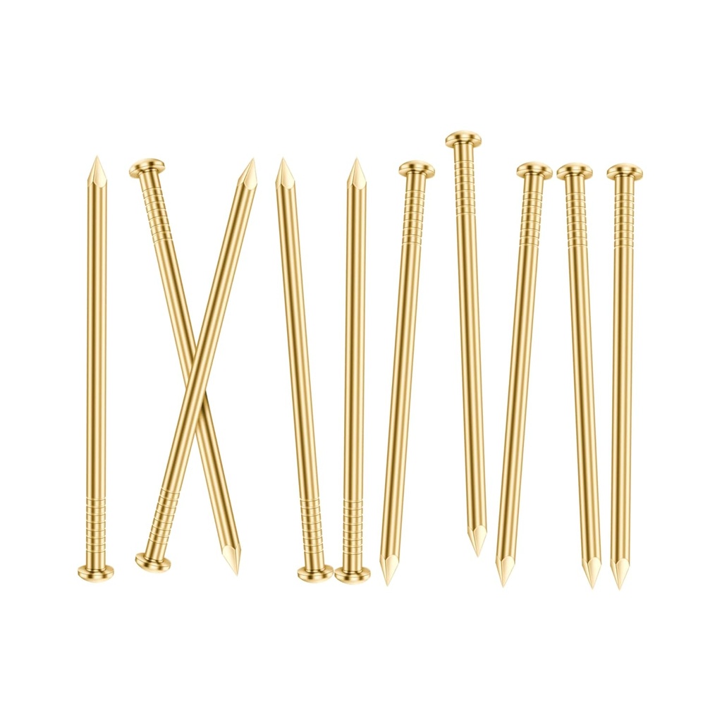 1-1/4 Inch Gold Hardware nails, round head nail, Small nail, Nail hanging poster, Pictures nail, Wood nail, 200 PCS