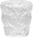 Glacier pattern glass transparent water cup, household milk drinking cup - short version