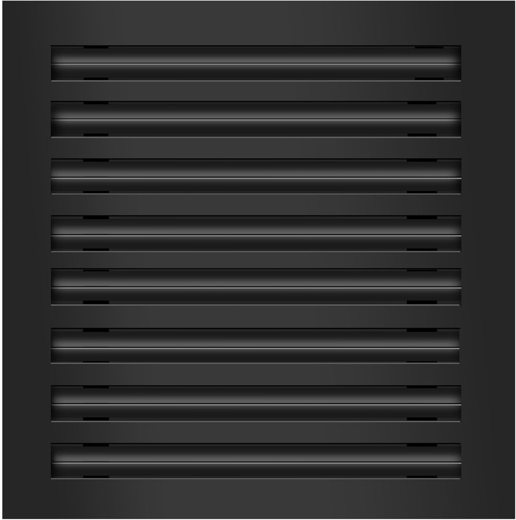 BUILDMART - 16x16 Modern AC Vent Cover - Decorative Black Air Vent - Standard Linear Slot Diffuser - Register Grille for Ceiling, Walls & Floors - Texas Buildmart