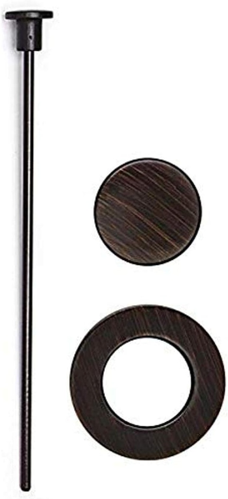 PF WaterWorks PopUp Drain Trim Kit (Stopper Cap, Flange, Pull Rod) for EasyPOPUP, SinkSTRAIN, ClogFREE, FlexPOPUP Drain; Oil Rubbed Bronze; PF0779