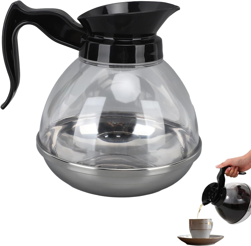 Coffee Carafe,12 Cup Coffee Maker Replacement Coffee Carafe1.2qt Abs Coffee Maker,Black And Decker Coffee Pot With Comfortable Handle And Tightly Fitting Coffee Maker Stove Opening